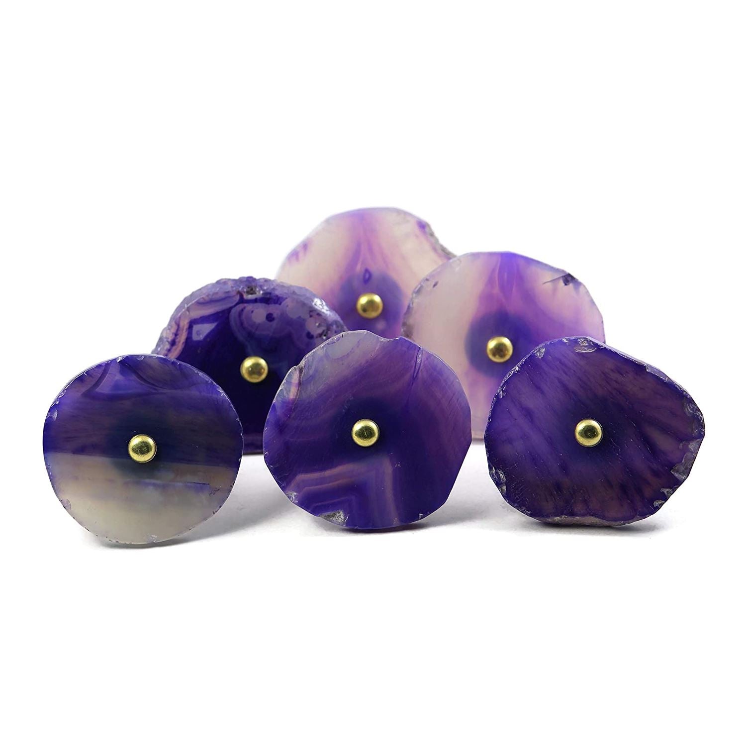 purple crystal dresser knobs 30mm Crystal Knobs Drawer Diamond Shaped Pulls Handles Purple 12pcs