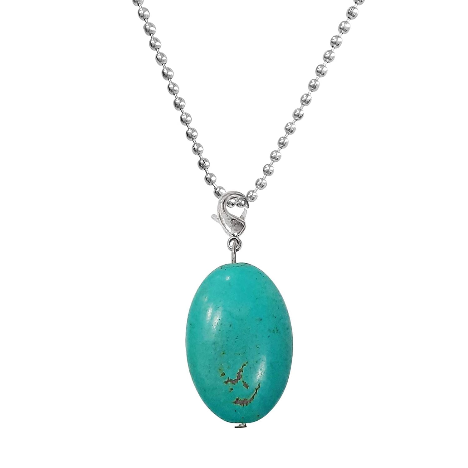 Oval crystal necklace deals
