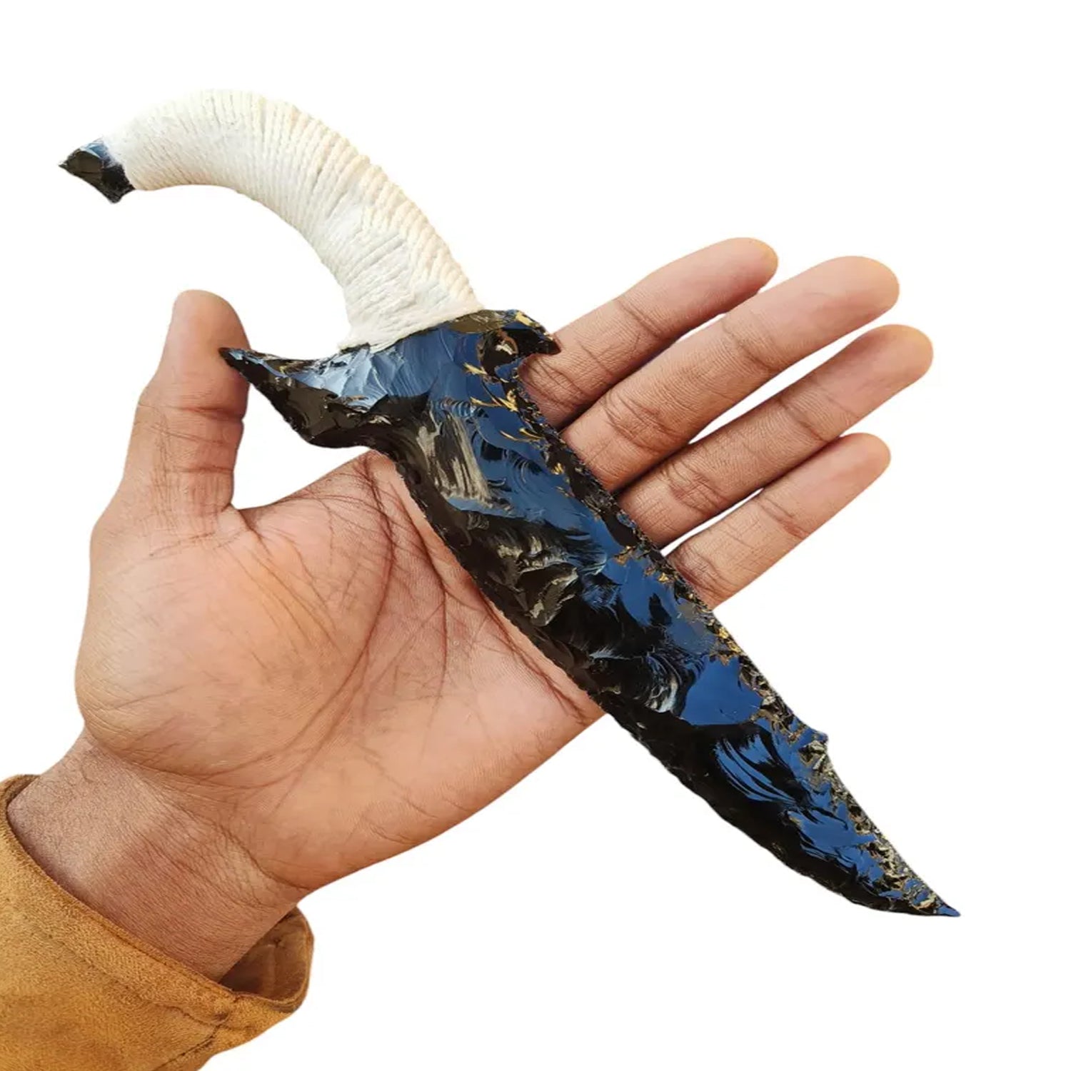 10-inch-handmade-black-obsidian-viking-dagger-2
