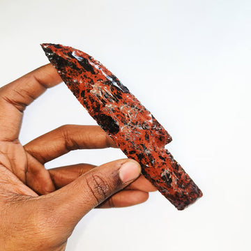 6-inch Handmade Mahogany Obsidian Athame Knife