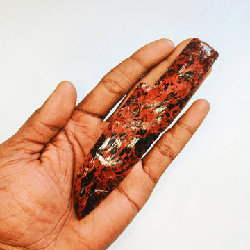 6-inch Handmade Mahogany Obsidian Athame Knife