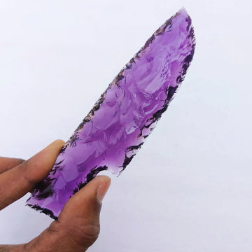 6-Inch Handmade Purple Obsidian Crystal Knife