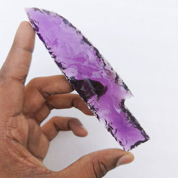 6-Inch Handmade Purple Obsidian Crystal Knife
