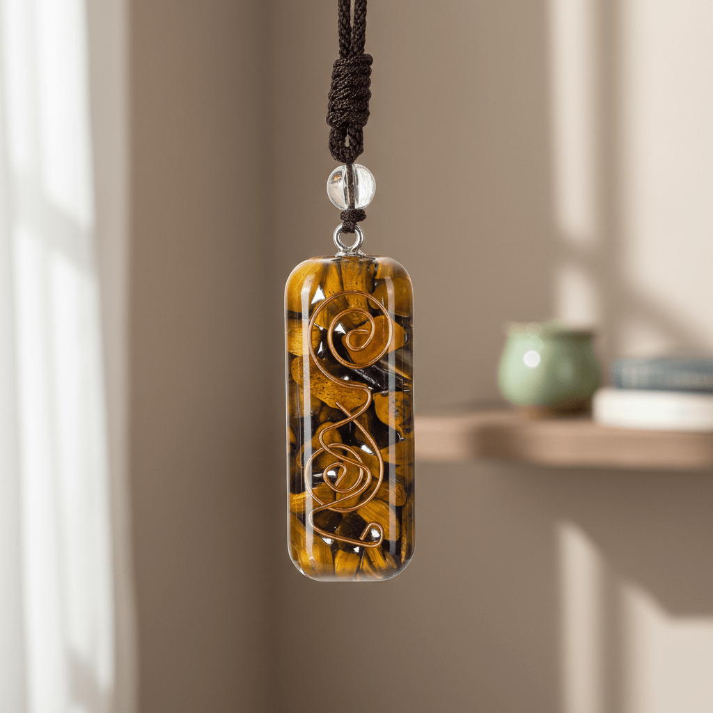 Tiger Eye Orgone Pendants Rectangle