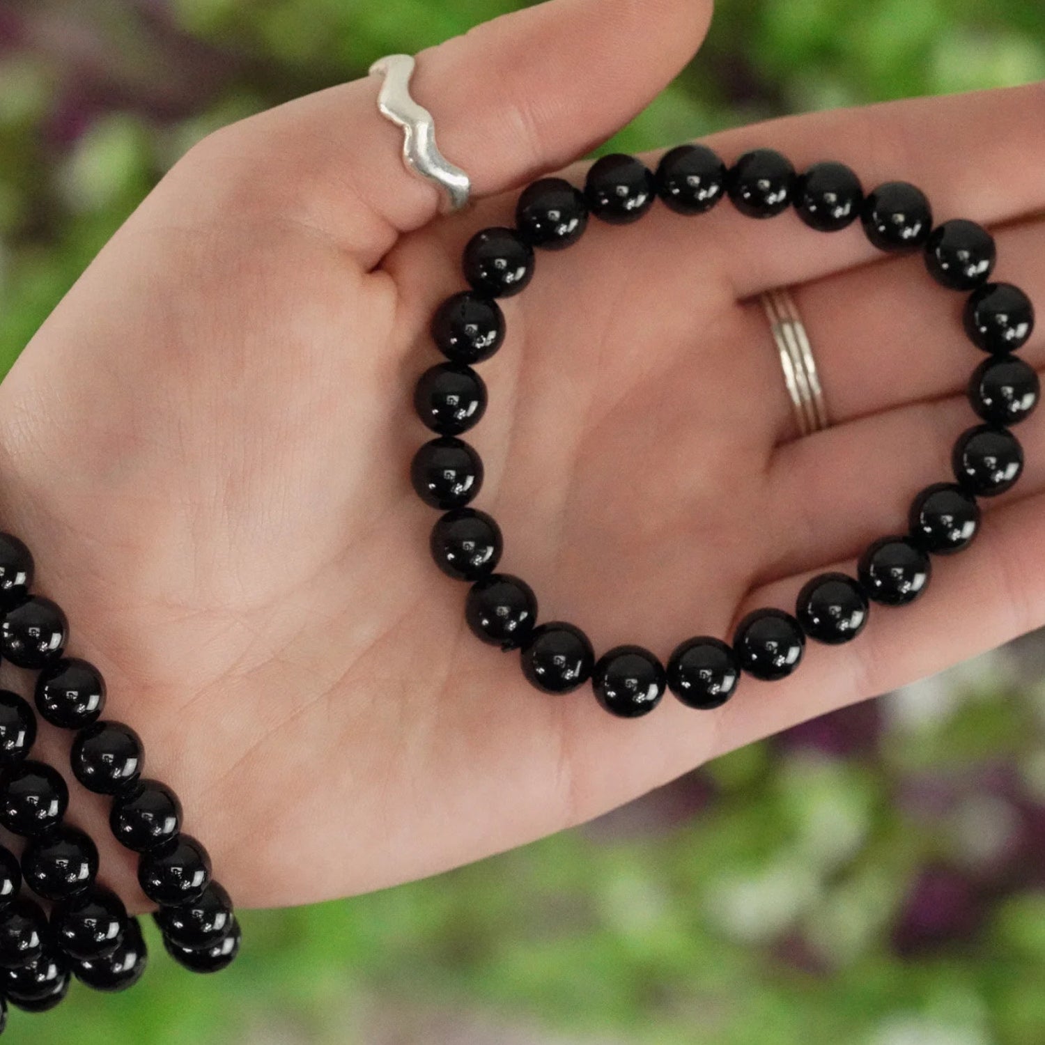 black-tourmaline-crystal-bracelet-worn-women