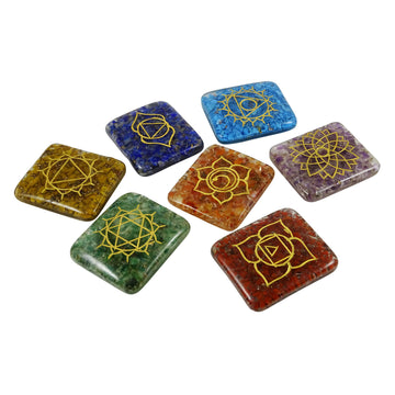 7 Chakras Orgone Chakra Set Square