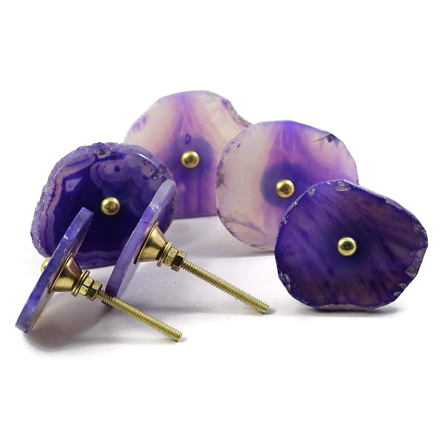 purple dresser knobs Purple Crystal Cabinet Knobs 6-Pack for Vanities