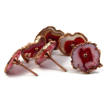 Red Agate Door Knobs