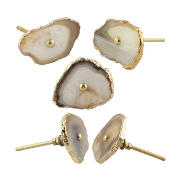 Grey Agate Door Knobs