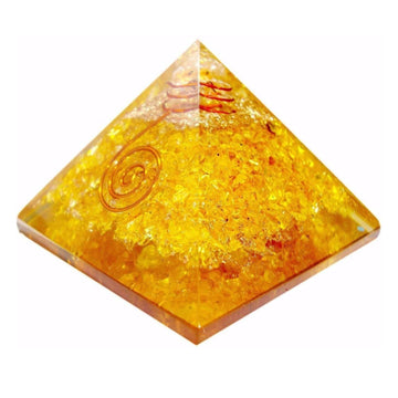 Citrine Orgone Pyramid Copper Coil