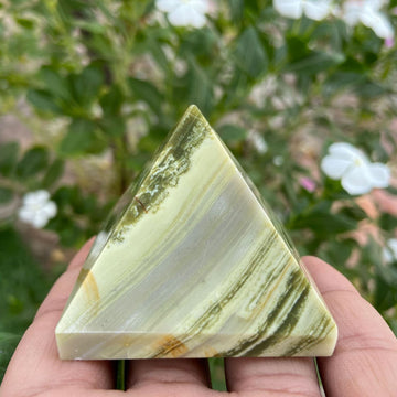 Serpentine Crystal Pyramid