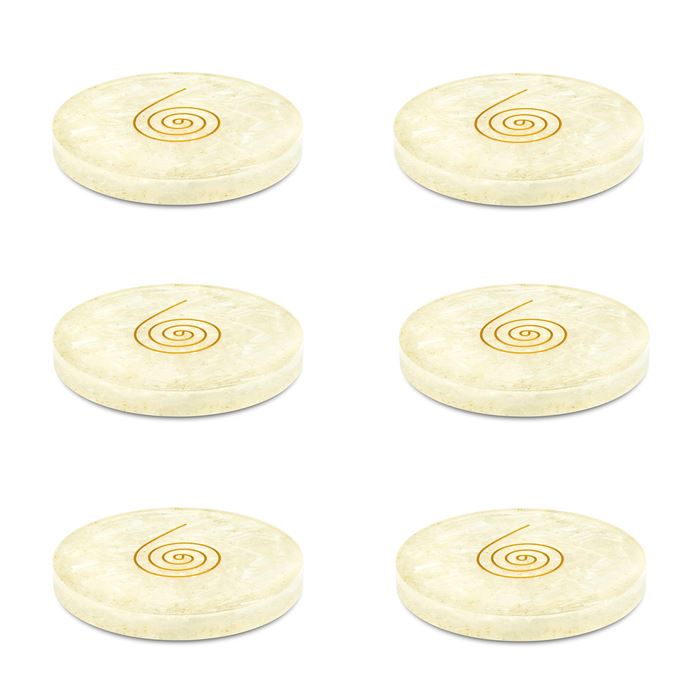 orgone-coaster-set-selenite-set-of-6