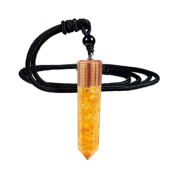 Citrine Orgone Pendants Copper Coil