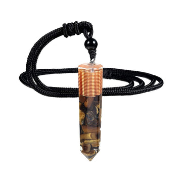 Tiger Eye Orgone Pendants Copper Coil