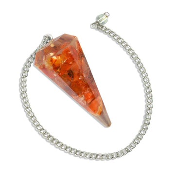 Red Carnelian Orgone Pendulum
