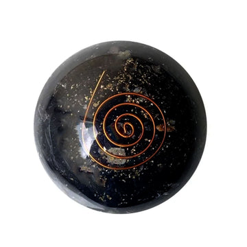 Black Tourmaline Orgone Ball Copper Coil
