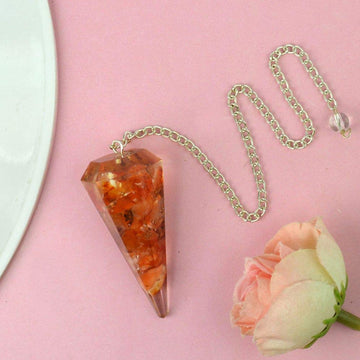 Red Carnelian Orgone Pendulum