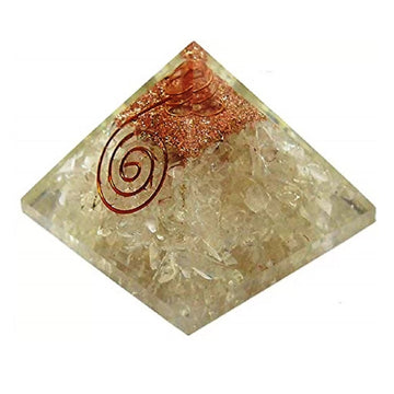 Clear Quartz Orgone Pyramid Copper Coil