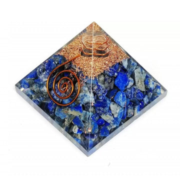 Lapis Lazuli Orgone Pyramid Copper Coil