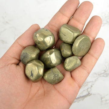 Pyrite Tumbled Pebble Stones